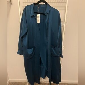 NWT Eileen Fisher silk belted shirt dress